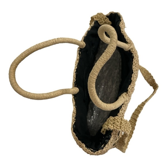 Raffia Net Crochet Raffia Tote
Bag Summer Tote Straw - Picture 4 of 11